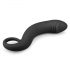 Dildo Curvado Anal em Silicone - Preto