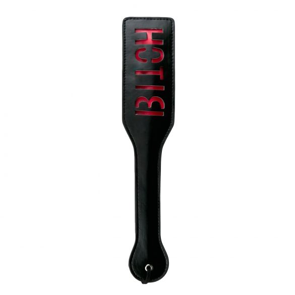 Easytoys Chicote Bitch - couro sintético (preto-vermelho)