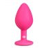 Plug Anal Pink com Cristal Branco - Easytoys Diamond (Médio)