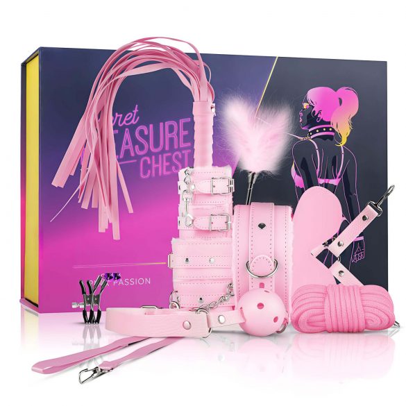 Baú do Prazer: Kit BDSM Avançado 14 peças (rosa)