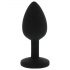 Favorito Eterno - plug anal silicone preto com pedra lilás