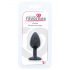 Favorito Eterno - plug anal silicone preto com pedra lilás