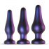 Hueman Comets - Conjunto de plugs anais em silicone (3 peças) - roxo