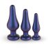 Hueman Comets - Conjunto de plugs anais em silicone (3 peças) - roxo