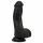 Dildo realista com testículos 12cm - Preto