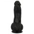 Dildo realista com testículos 12cm - Preto