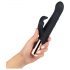 Rosy Gold - Vibrador empurrador com haste clitoriana (preto)