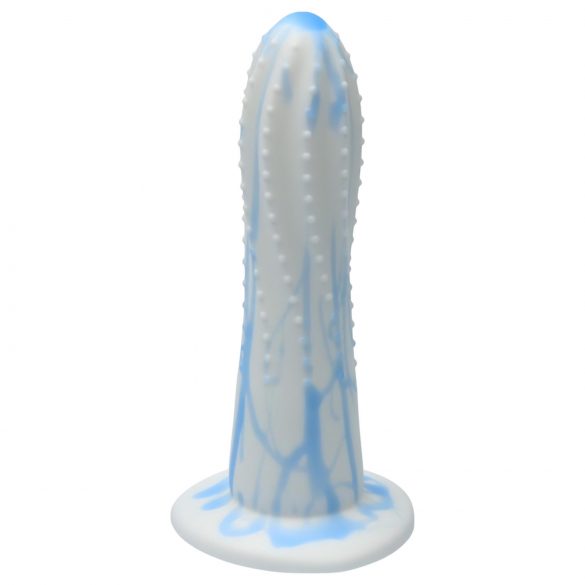 Prickly Pear - Dildo pontilhado (branco-azul)