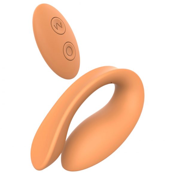 Glam - Vibrador duplo recarregável com rádio (laranja)