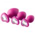 Kit de treino anal Flirts - Conjunto com 3 plugs rosa