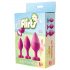 Kit de treino anal Flirts - Conjunto com 3 plugs rosa