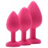 Kit de treino anal Flirts - Conjunto com 3 plugs rosa