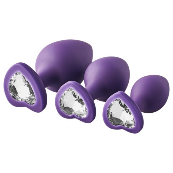 Conjunto Treinamento Anal - 3 Plugs (Roxo)