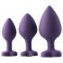 Conjunto Treinamento Anal - 3 Plugs (Roxo)