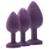 Conjunto Treinamento Anal - 3 Plugs (Roxo)