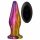 Glamour Glass - vibrador anal de vidro colorido com controle remoto