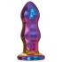 Glamour Glass: Vibrador Anal em Vidro Colorido e Ondulado