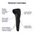 Satisfyer Men Wand - Vibrador glande à prova d'água (preto)