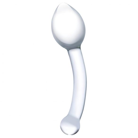 GLAS - Dildo Duplo de Vidro Anal (Transparente)