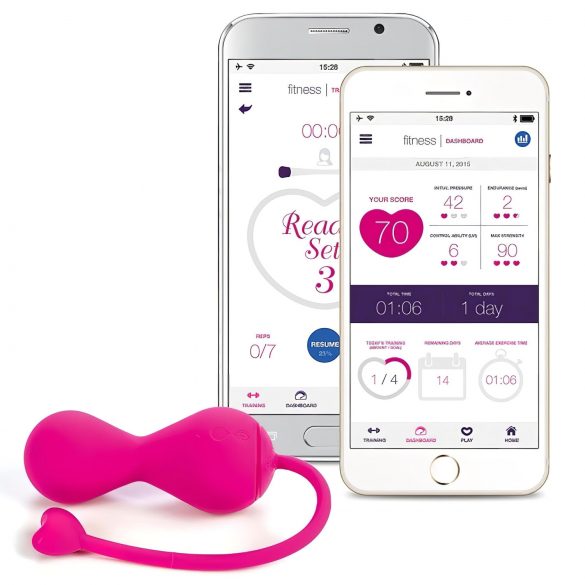 LOVELIFE BY OHMIBOD - KRUSH - Duo de bolas de pompoarismo recarregáveis (rosa)