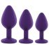 Rianne - Conjunto de 3 plugs anais de silicone (roxo)