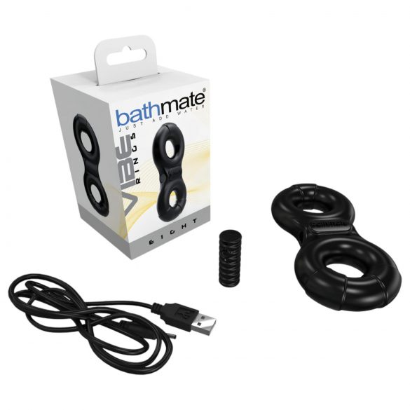 Anel Vibratório Bathmate Vibe Eight - recarregável, preto