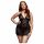 BACI Plus Size - Babydoll de Renda com Alça no Pescoço - Preto (XL-XXL)