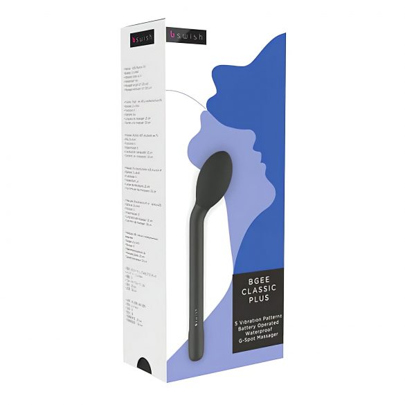 B SWISH Bgee Classic Plus - Vibrador G-Ponto à prova d'água (preto)