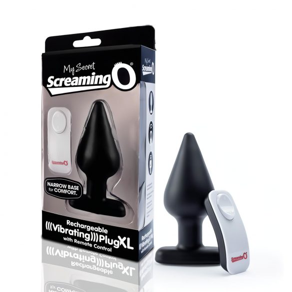 Plug XL Gritante - Vibrador Anal Preto