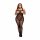 Baci Plus Size - Bodystocking Arrastão com Detalhe, Preto (XL-XXL)