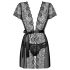 Obsessive Alluria - Robe rendado com tanga (preto)