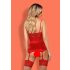 Obsessive Lovica - Conjunto sexy com rendas e tanga (vermelho) - L/XL