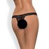 Obsessive Miamor - tanga rendada aberta com pedras (preto) - L/XL