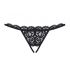 Tanga de Renda Aberta com Lacinho Obsessive 831-THC-1 (Preto) - L/XL