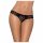 Obsessive Miamor - tanga rendada aberta com pedras (preto) - XXL