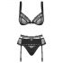 Conjunto de Lingerie Heartina Obsessive (preto)