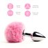 FEELZTOYS - Plug Anal Metal Coelho (prata-rosa)