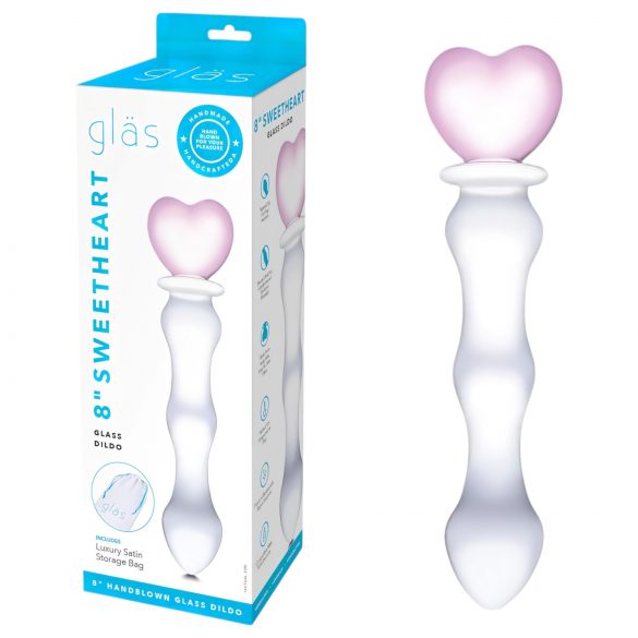 GLAS - Dildo de Vidro com Coração (transparente)